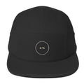 GTG GTG 5-Panel Camp 5-panel cap in Black with embroidered logo, front view