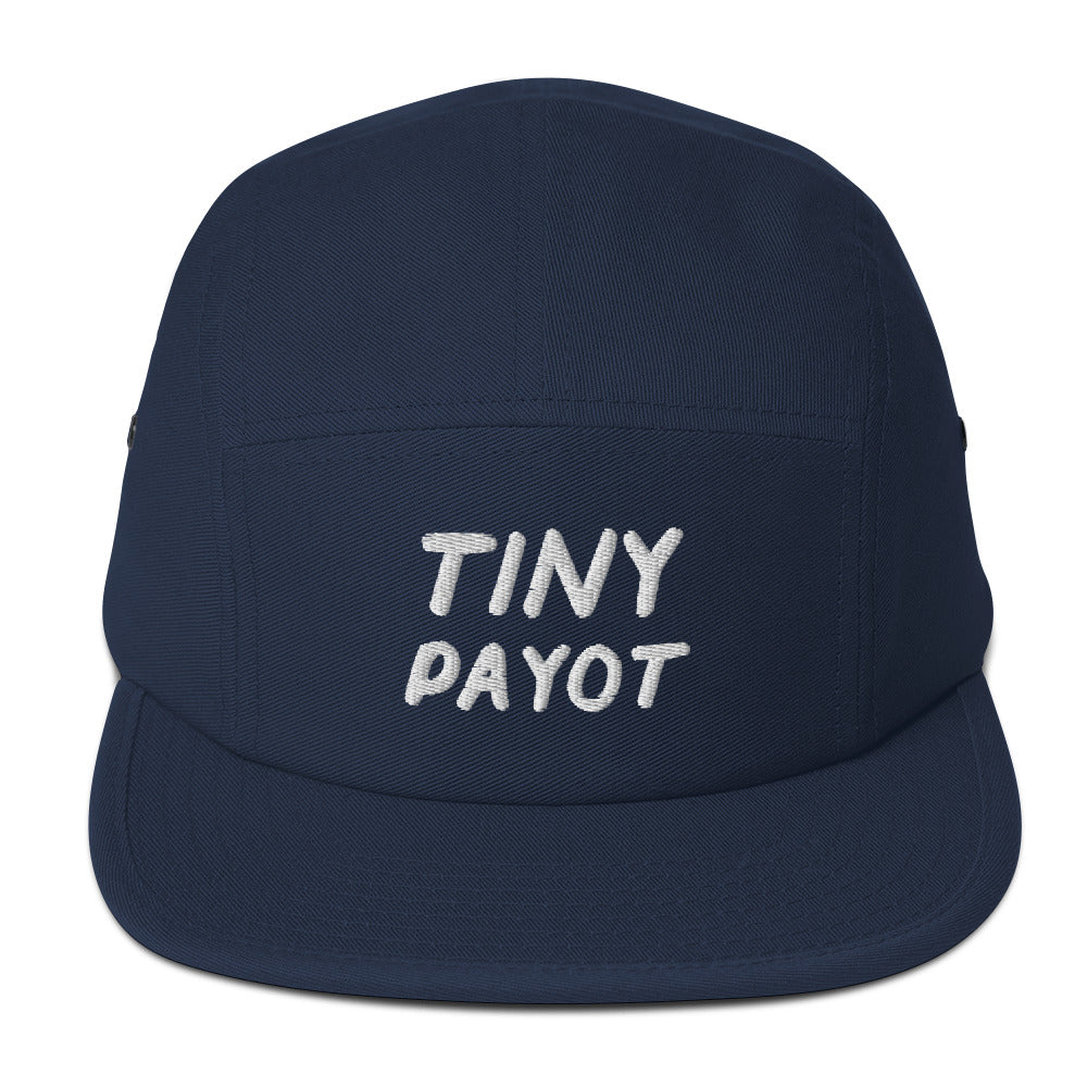 Tiny Payot 5-panel cap in Navy, front view with embroidered phrase