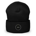 GTG GTG Cuffed beanie in Black with embroidered logo, front view