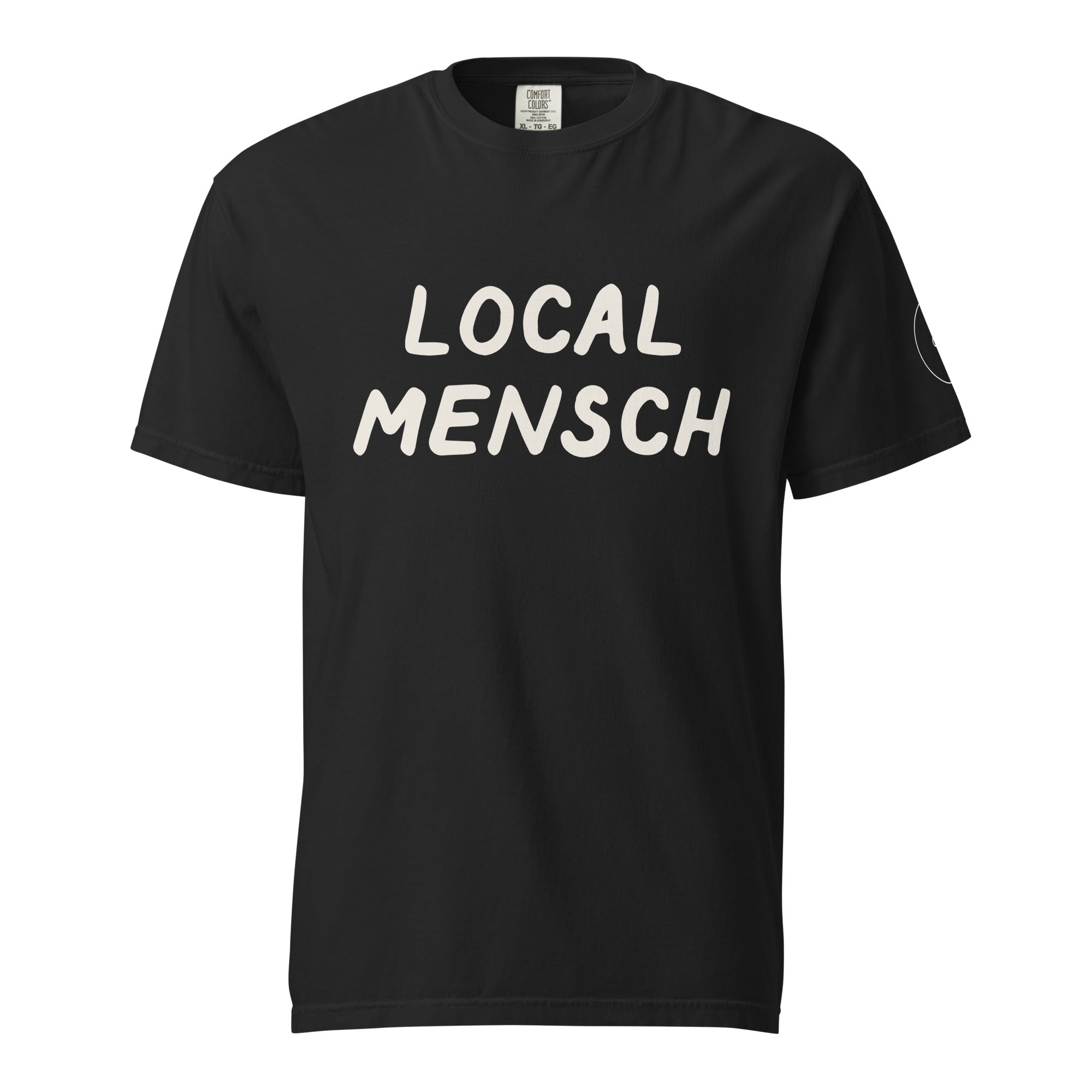 GTG Local Mensch t-shirt in Black, front print
