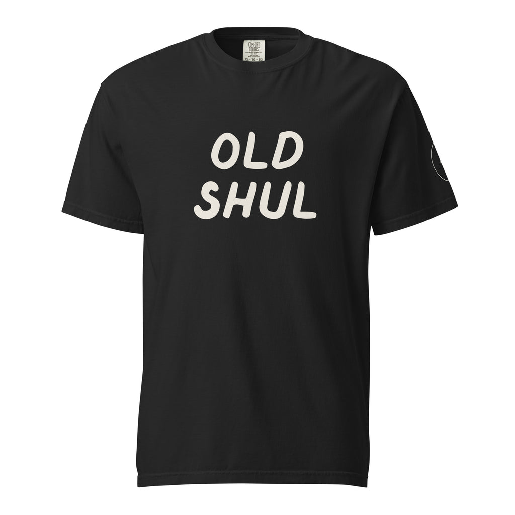 GTG Old Shul tee with screen print, front view