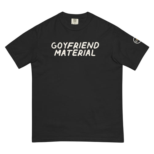 Good Thank God Goyfriend Material T-shirt in Black, front view