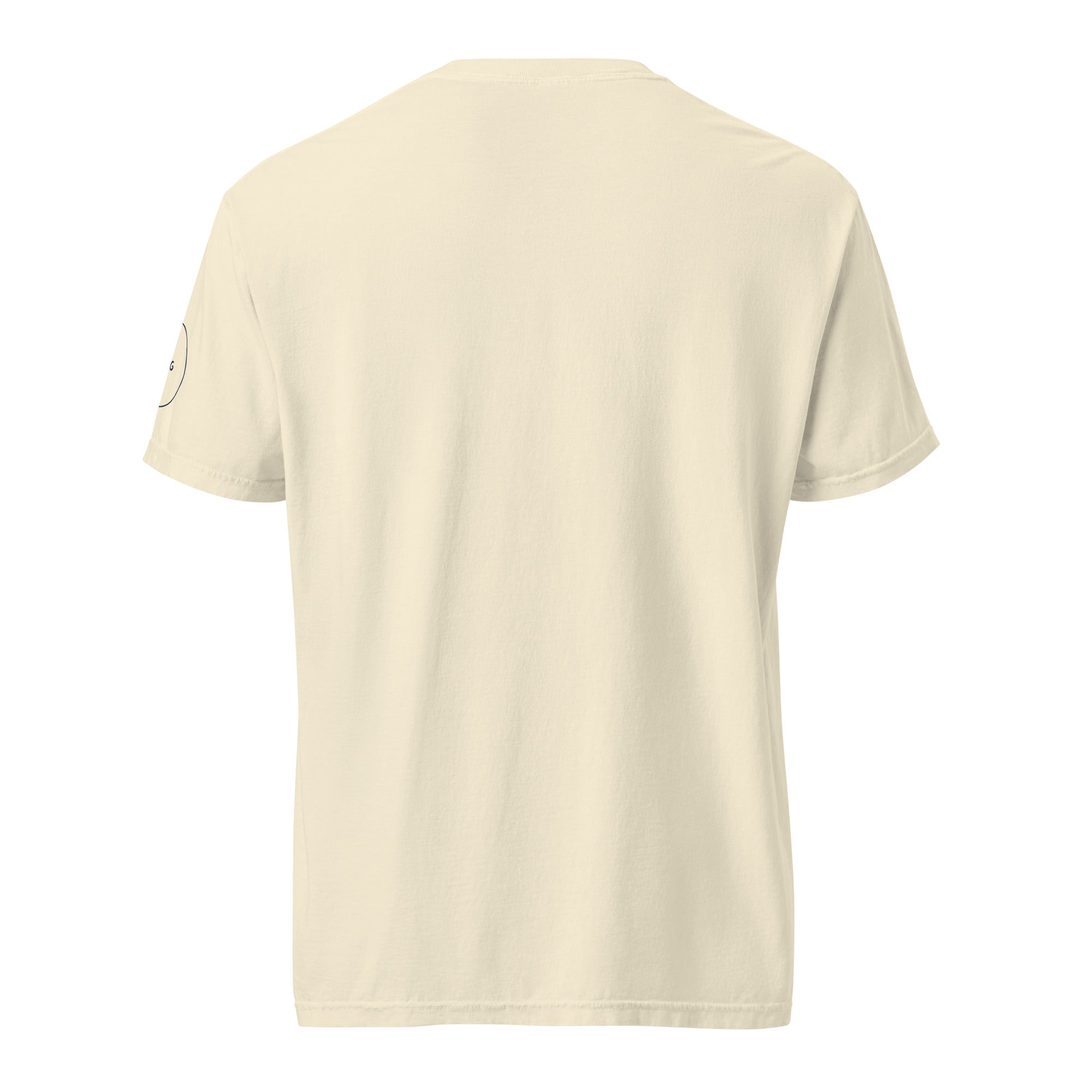 GTG Bubbe's Boy tee in Ivory with navy print, detail view 3