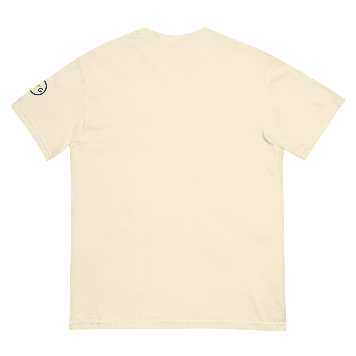 Good Thank God Oops I Schvitz'd Myself T-shirt in Ivory, back view