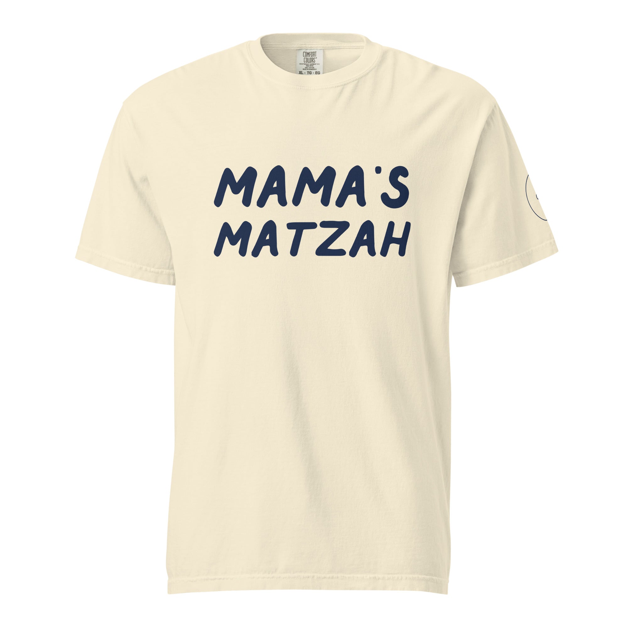GTG Mama's Matzah tee with screen print, detail view 4