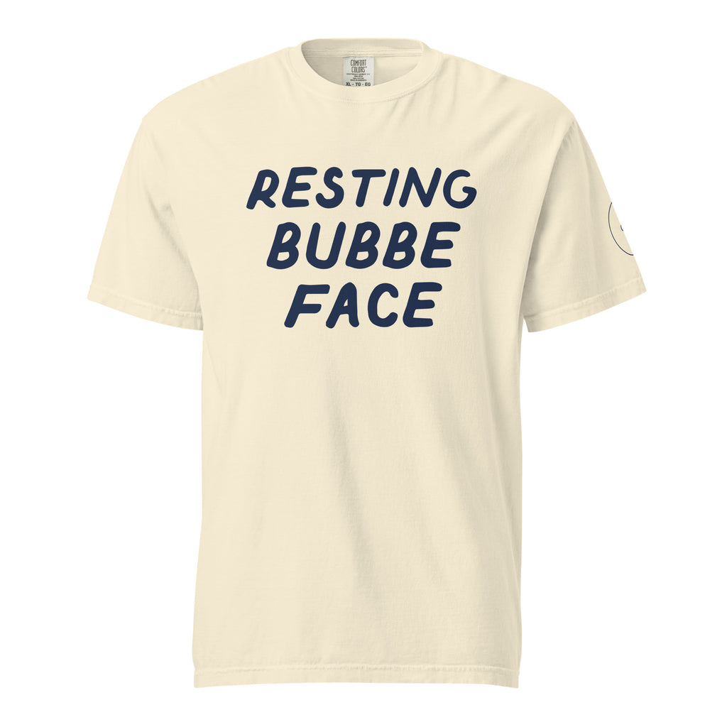 GTG Resting Bubbe Face tee with screen print, detail view 4