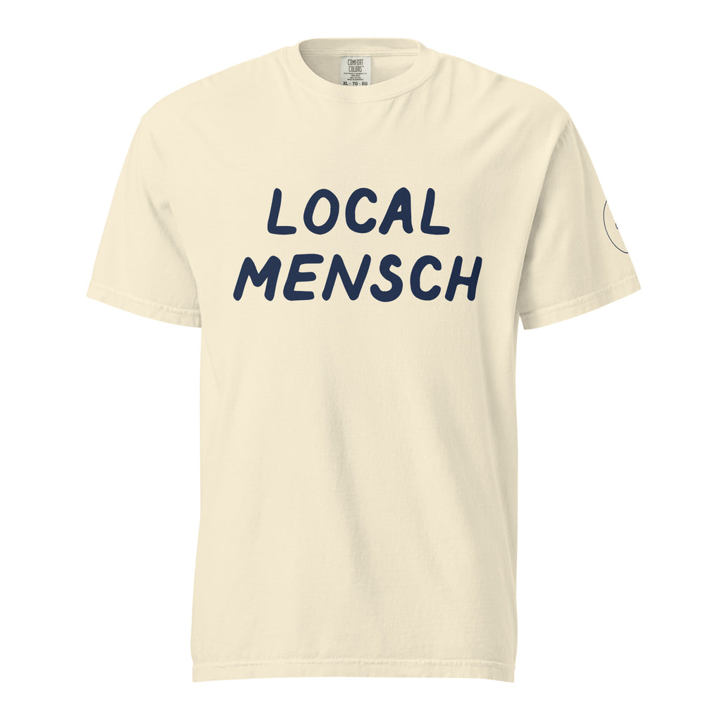 GTG Local Mensch tee with screen print, detail view 4