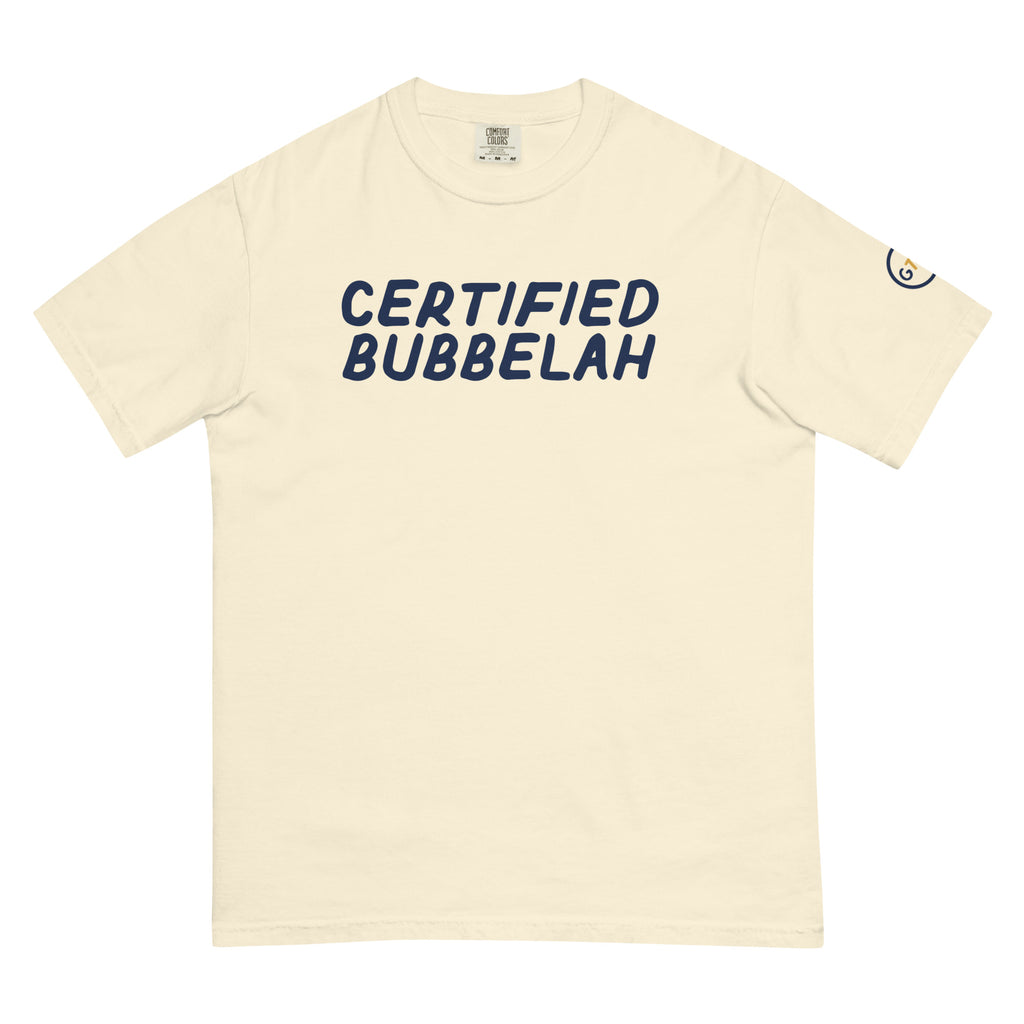 Good Thank God Certified Bubbelah T-shirt in Ivory, front view