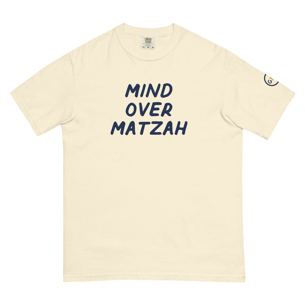 Good Thank God Mind Over Matzah T-shirt in Ivory, front view