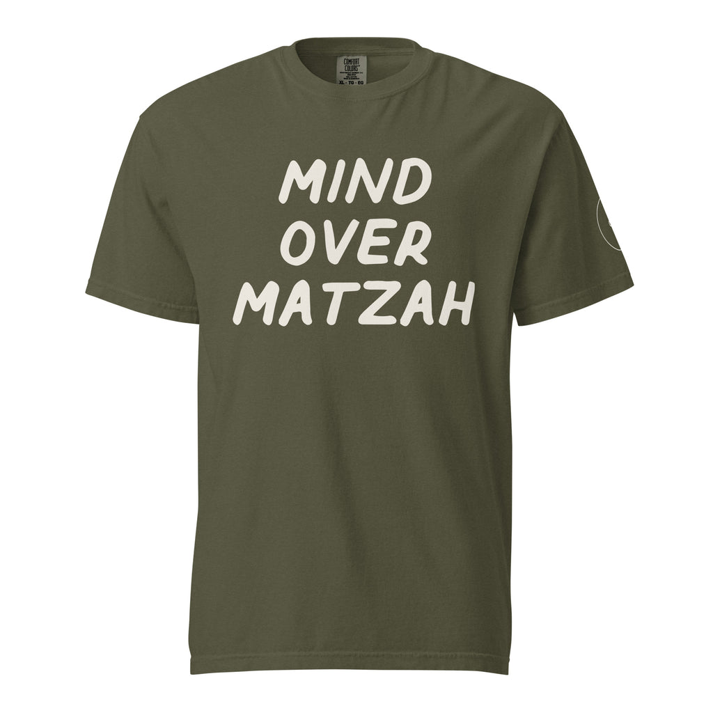 GTG Mind Over Matzah tee with screen print, detail view 8