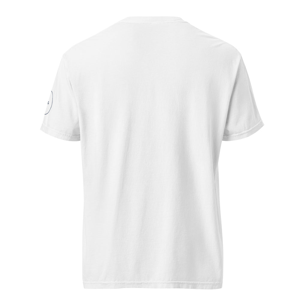 GTG Schvitz Happens tee in White with navy print, detail view 3