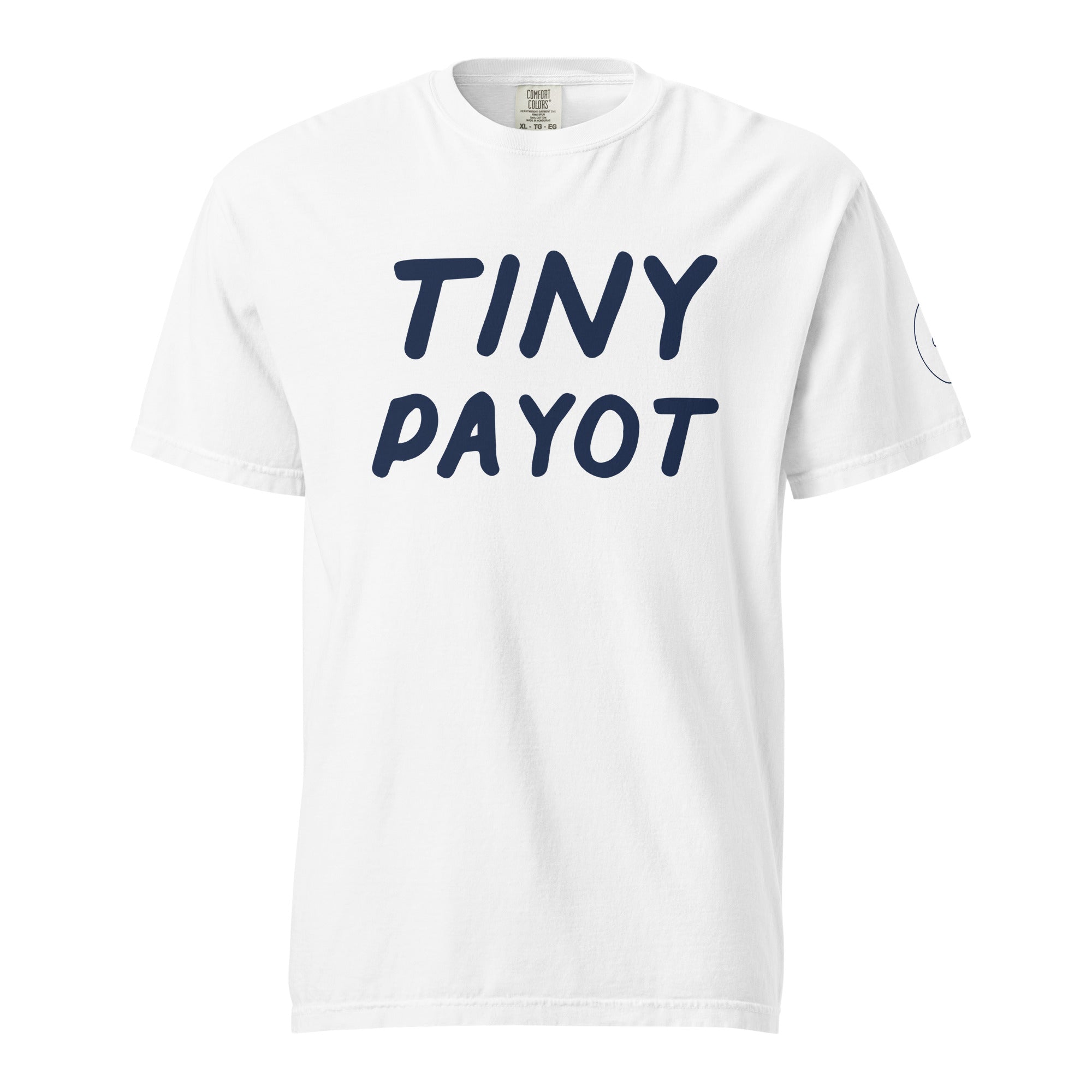 GTG Tiny Payot tee with screen print, front view
