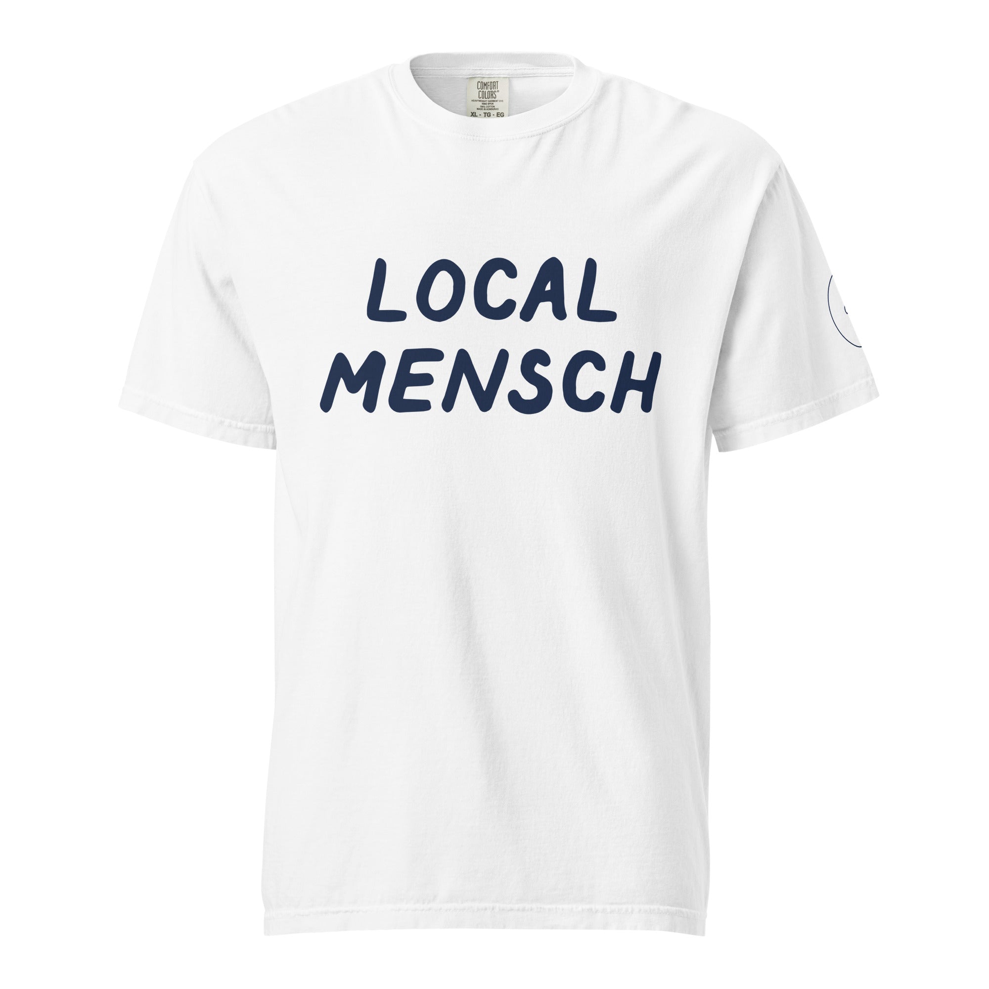 GTG Local Mensch t-shirt in White, front print