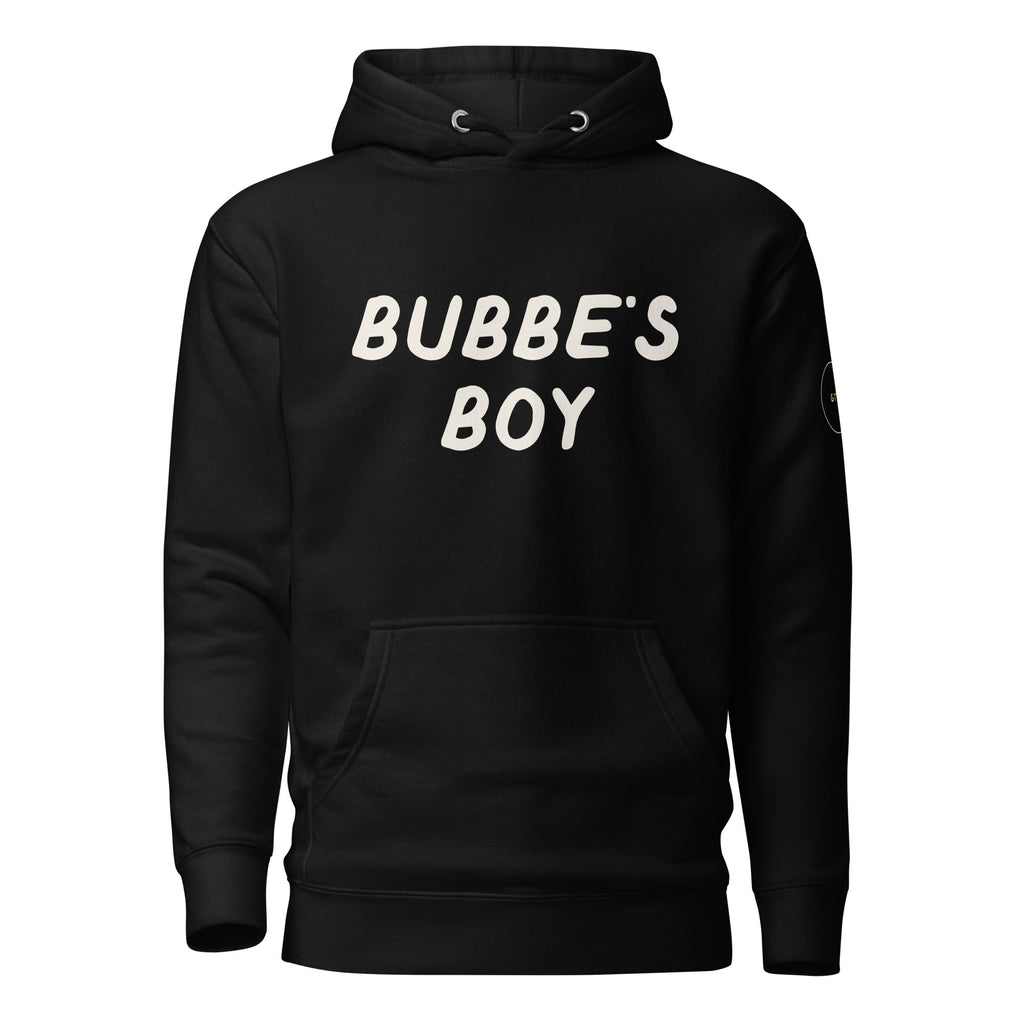 GTG Bubbe's Boy hoodie in Black, front print