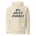 GTG Big Payot Energy hoodie in Bone with navy print, front view