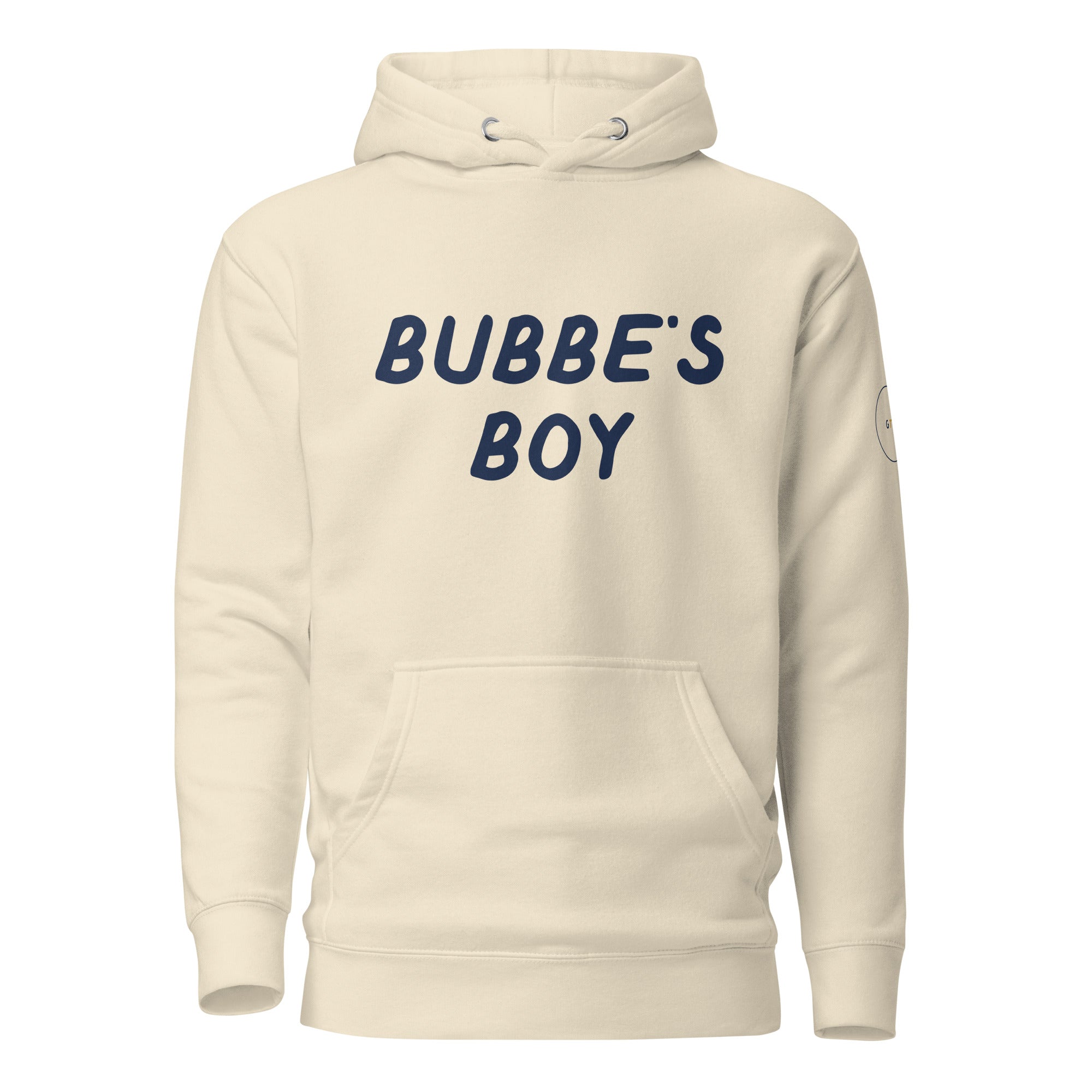 GTG Bubbe's Boy hoodie with screen print, detail view 4