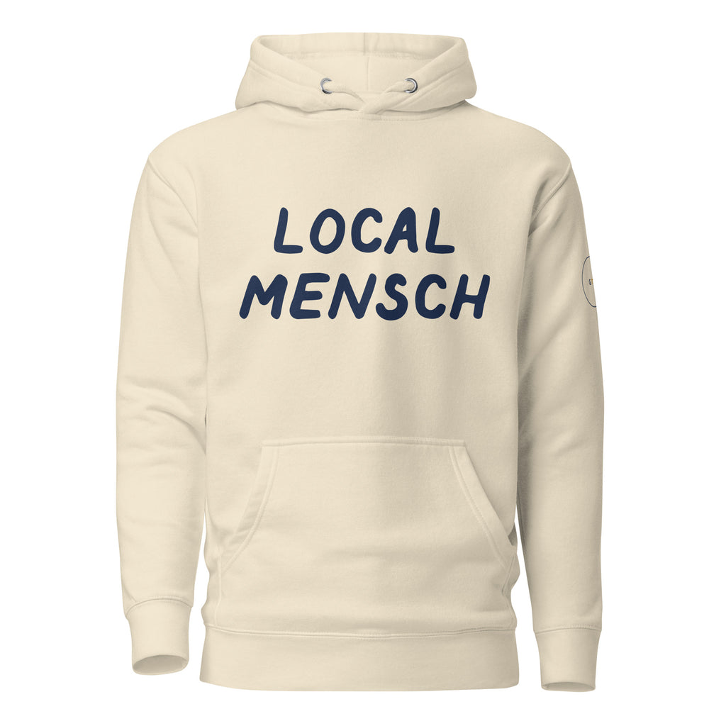 GTG Local Mensch hoodie with screen print, detail view 4