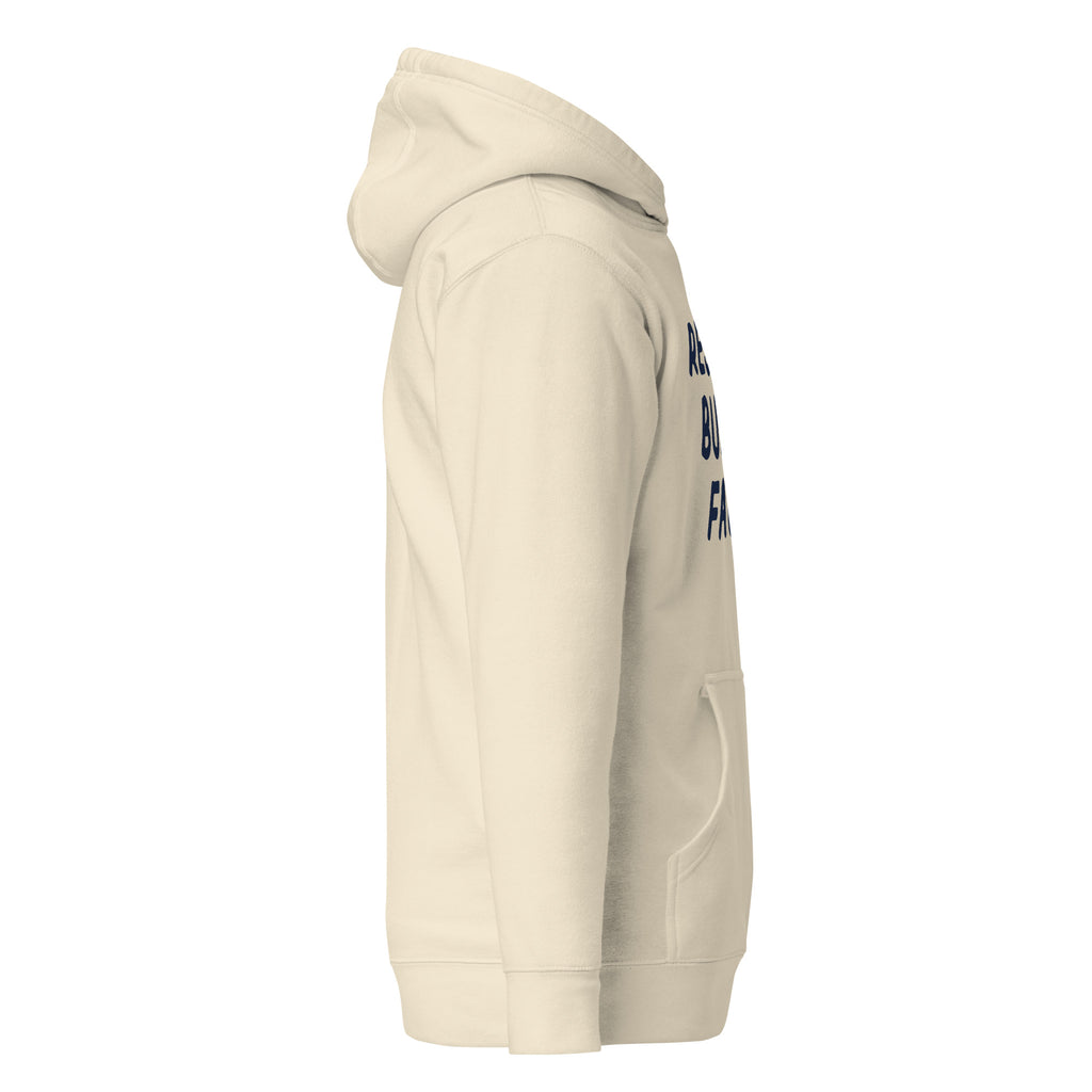 GTG Resting Bubbe Face hoodie with screen print, detail view 5