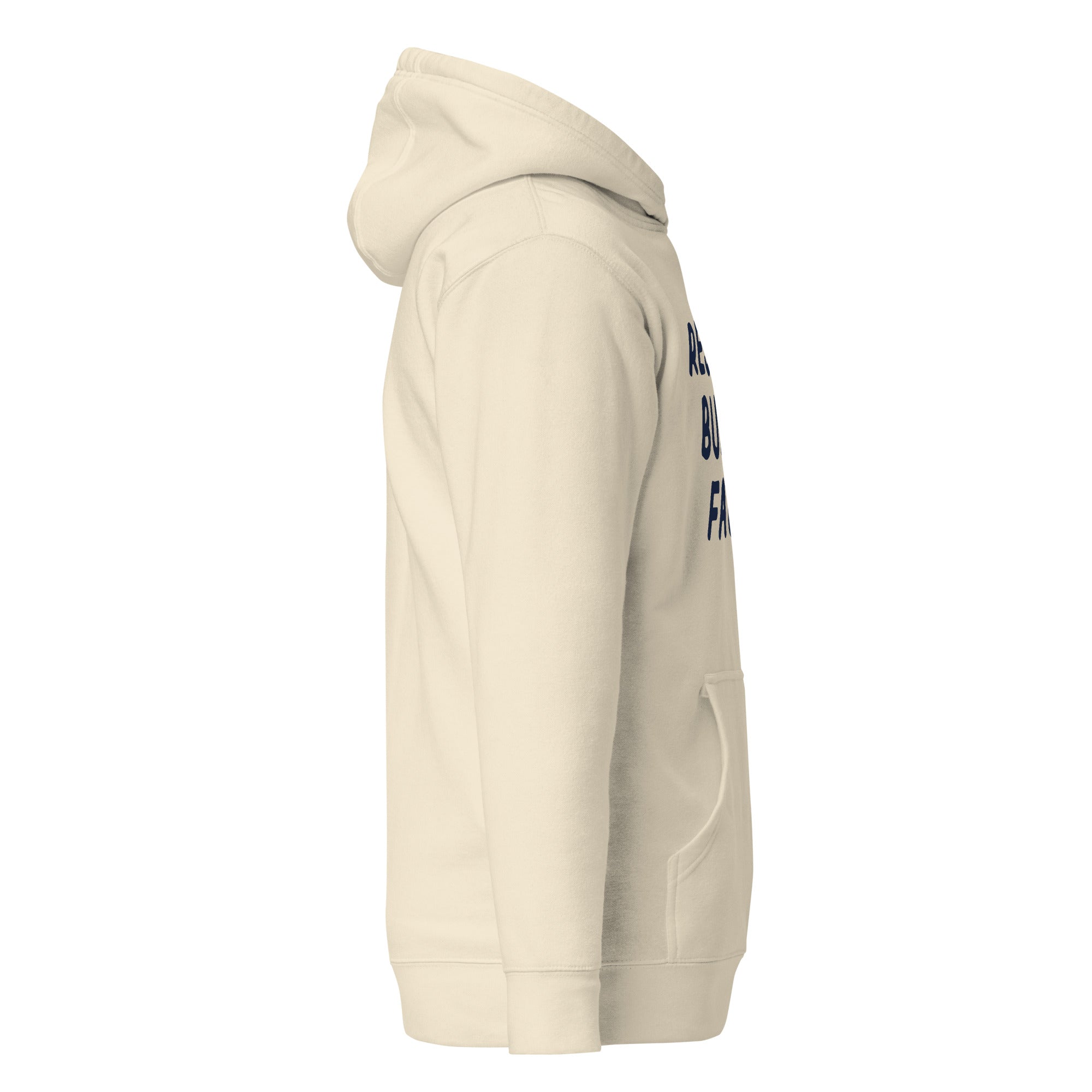 GTG Resting Bubbe Face hoodie with screen print, detail view 5