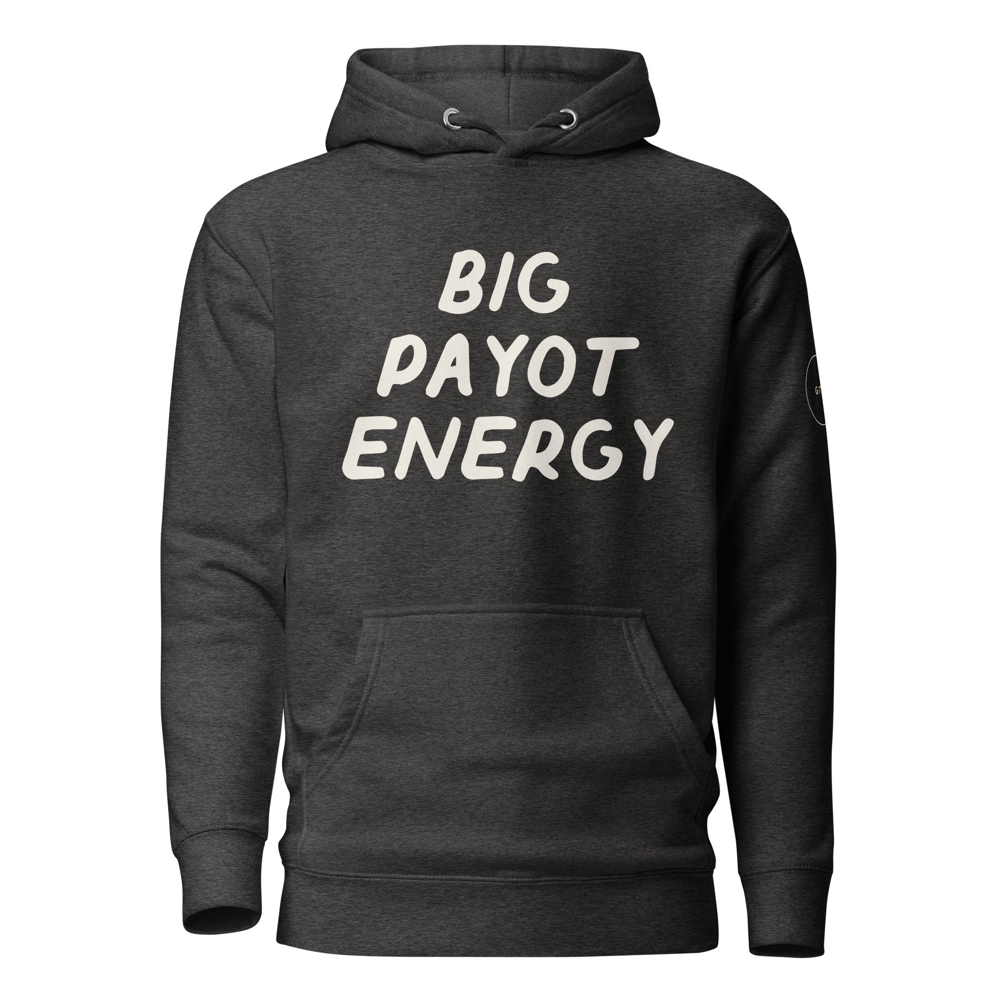 GTG Big Payot Energy hoodie with screen print, detail view 4