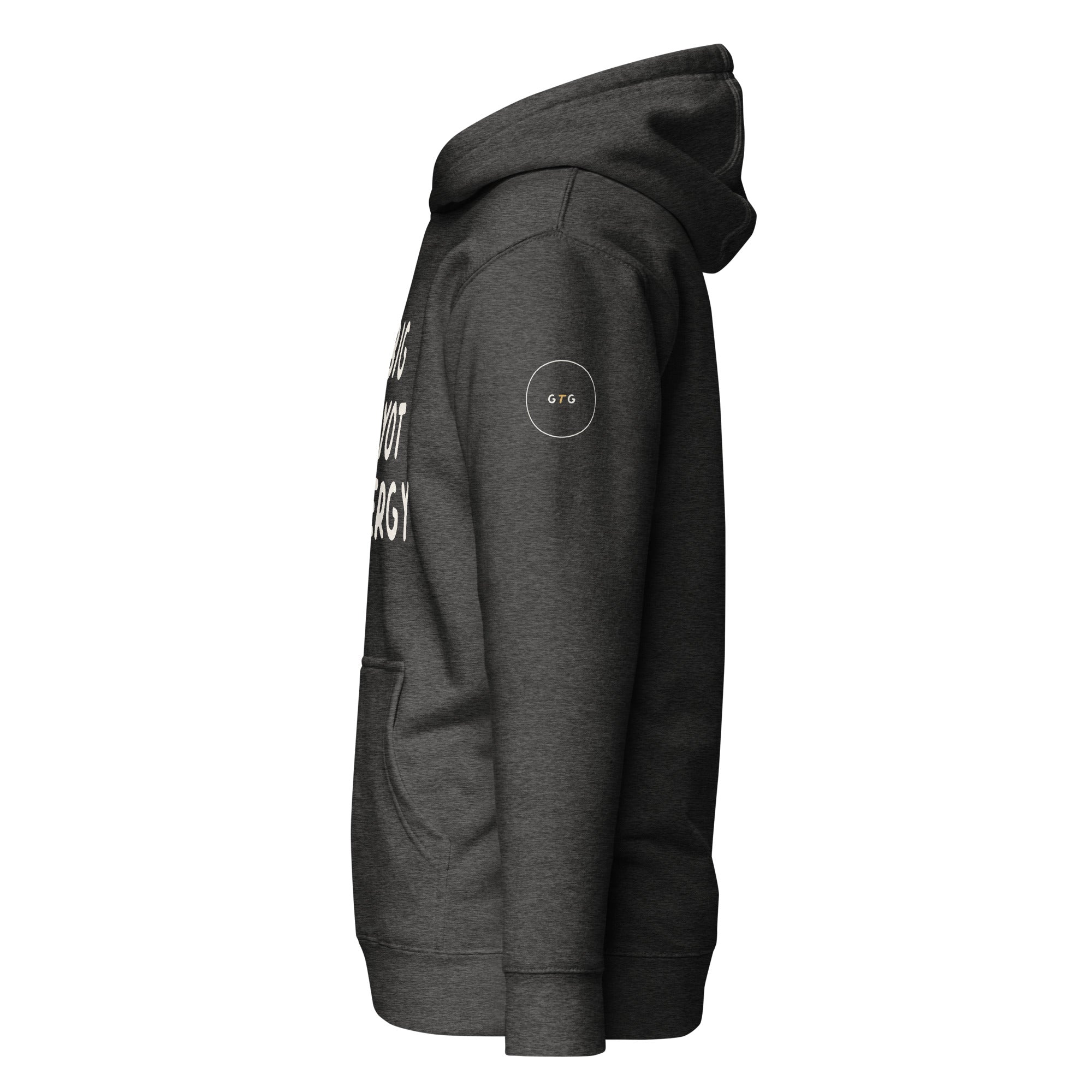 GTG Big Payot Energy hoodie with screen print, detail view 6