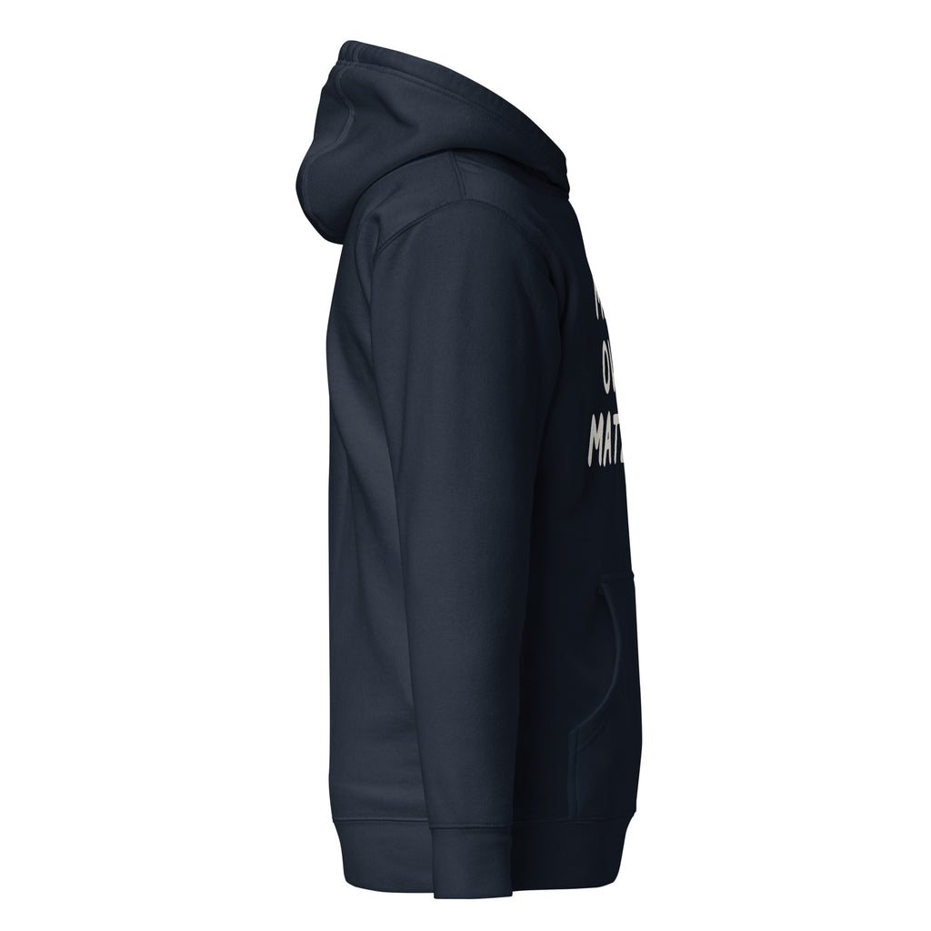 GTG Mind Over Matzah hoodie with screen print, detail view 5