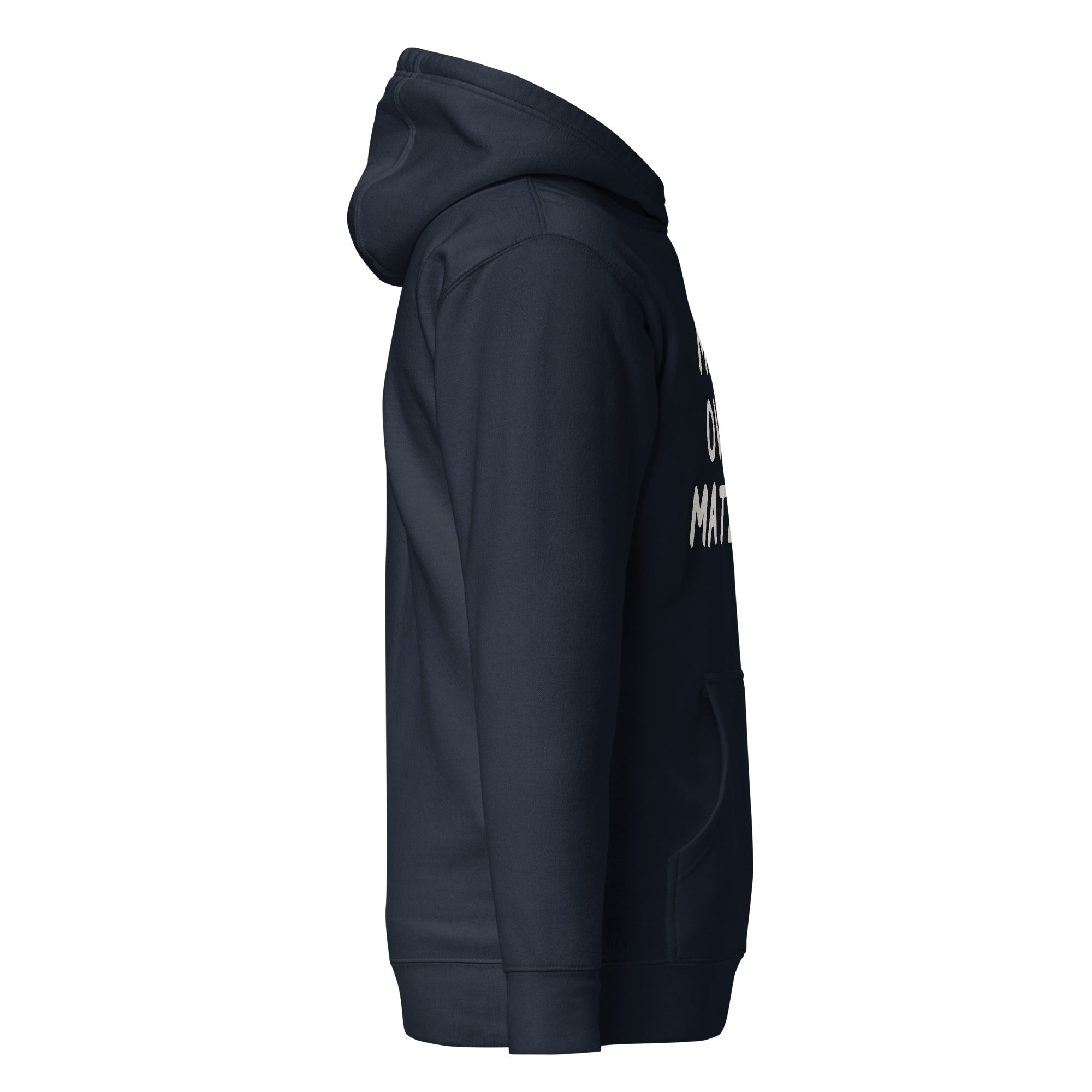 GTG Mind Over Matzah hoodie with screen print, detail view 5