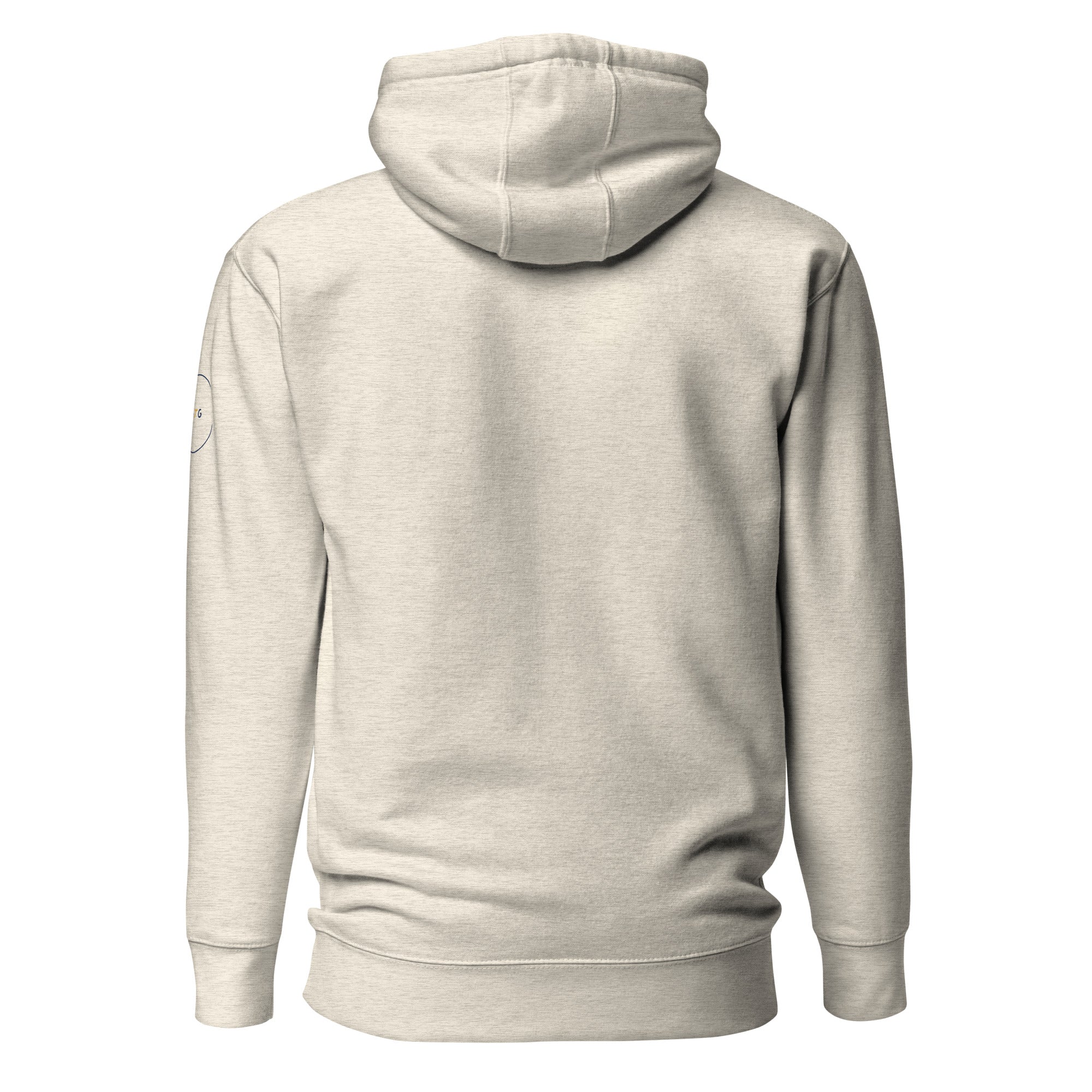 GTG Resting Bubbe Face hoodie with screen print, detail view 3