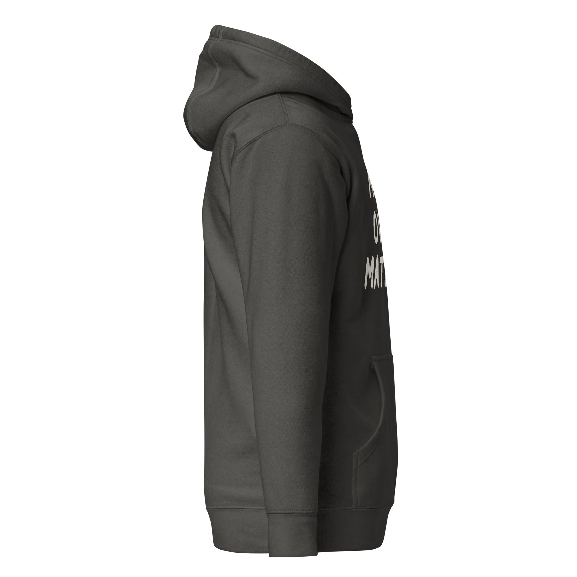 GTG Mind Over Matzah hoodie with screen print, detail view 9