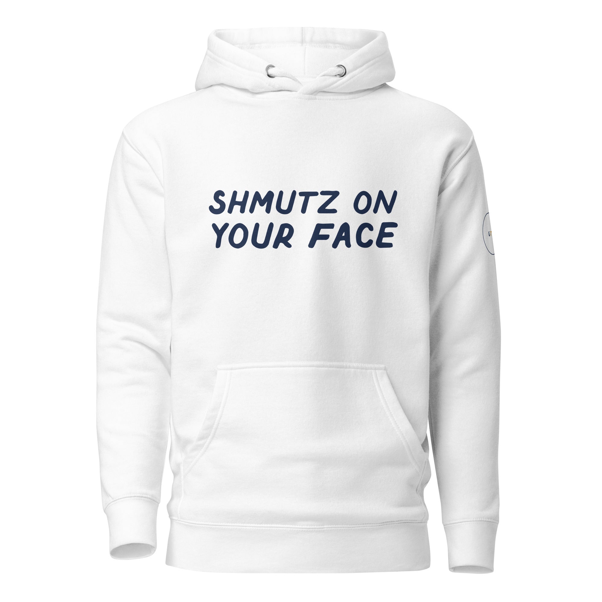 GTG Shmutz on Your Face hoodie with screen print, detail view 8