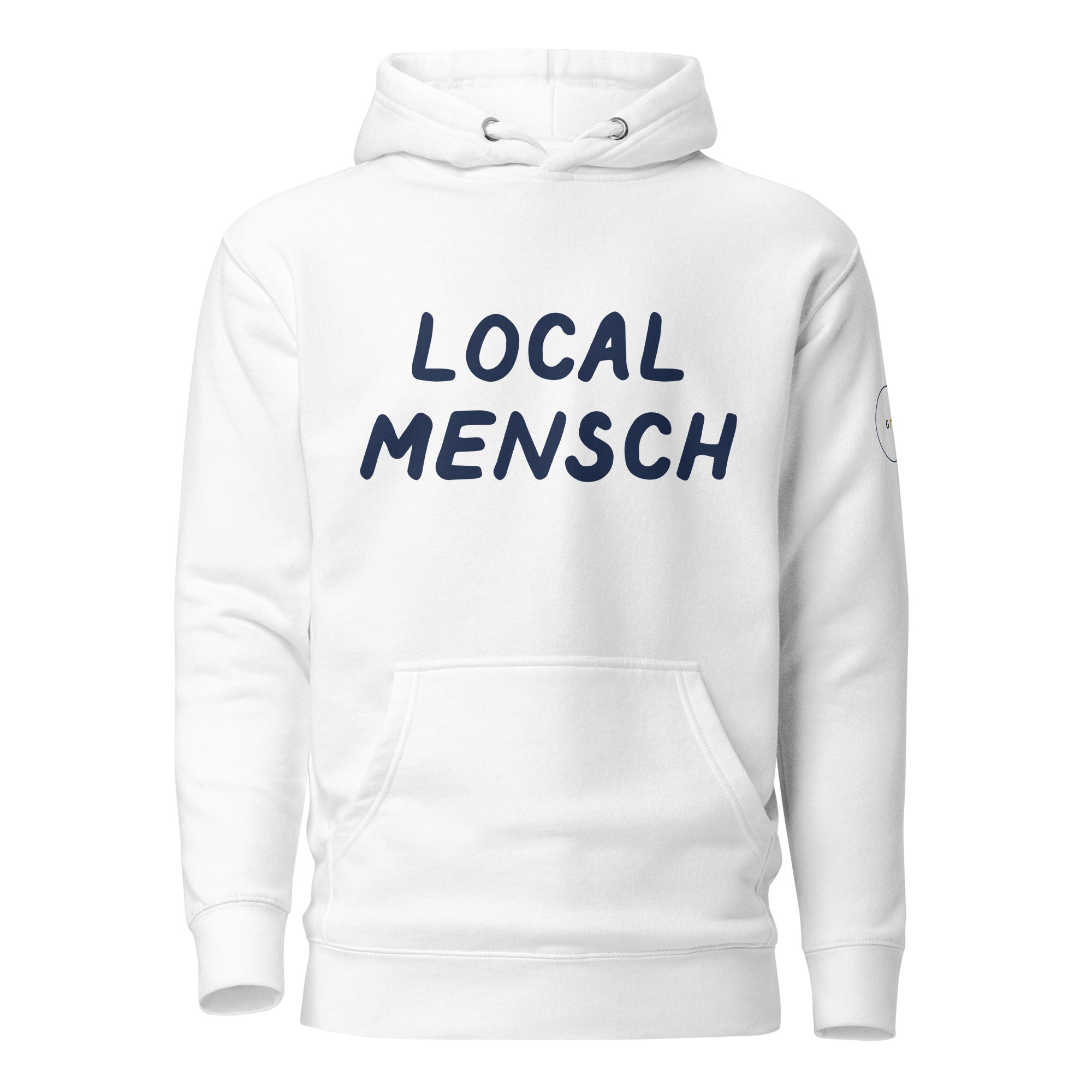 GTG Local Mensch hoodie with screen print, detail view 8