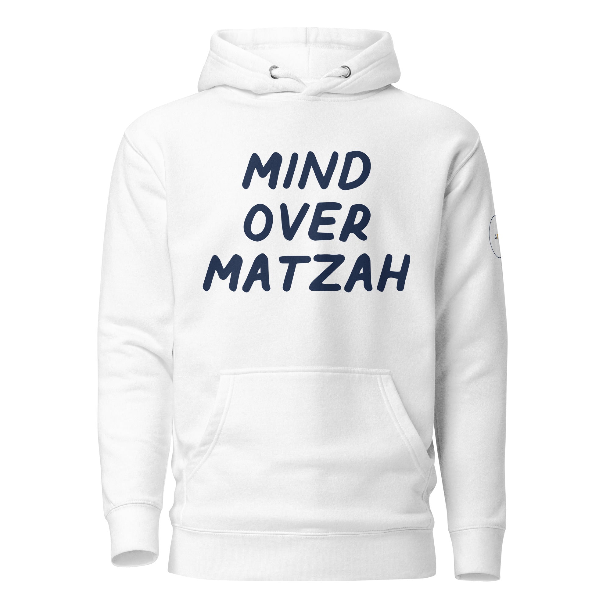 GTG Mind Over Matzah hoodie with screen print, detail view 8