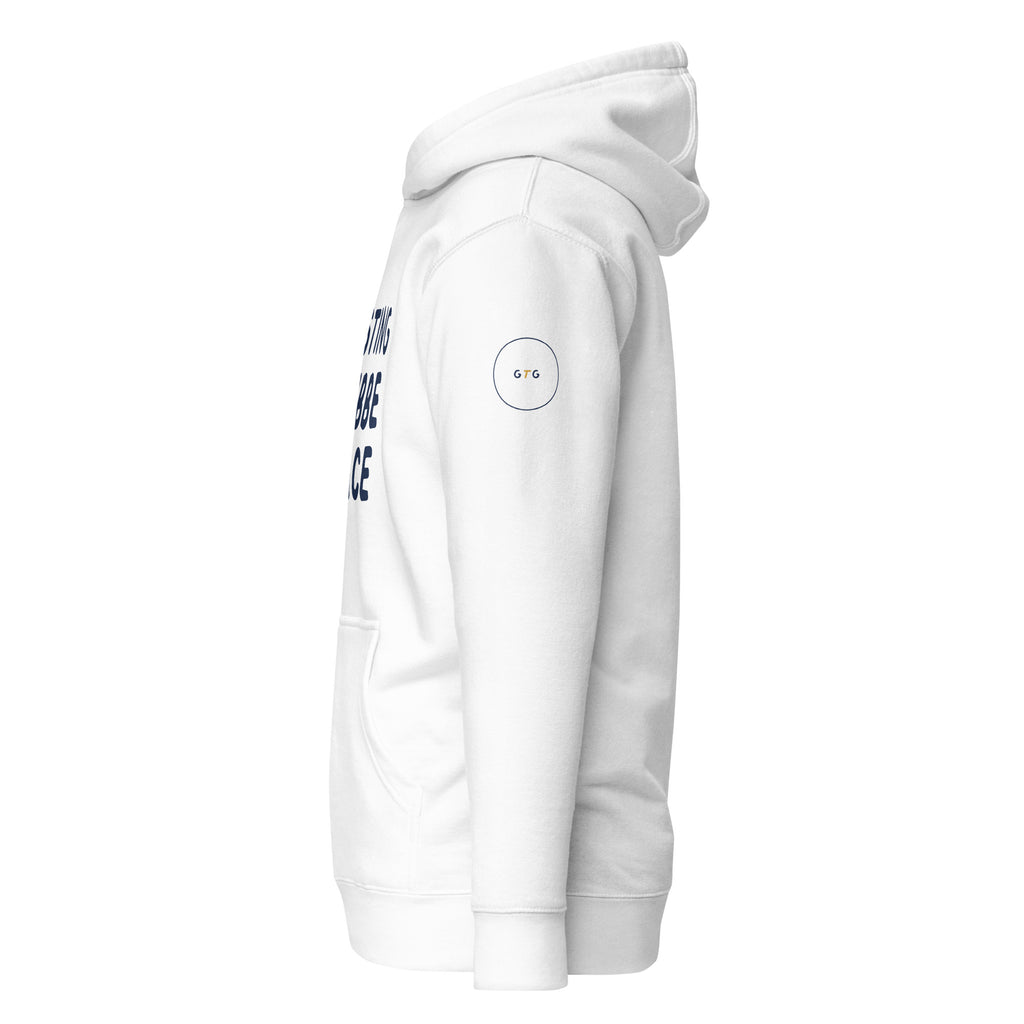 GTG Resting Bubbe Face hoodie with screen print, detail view 10